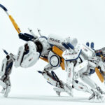 Futuristic robotic panther acting as a cop. White police panther Futuristic robotic panther acting as a cop. White police panther